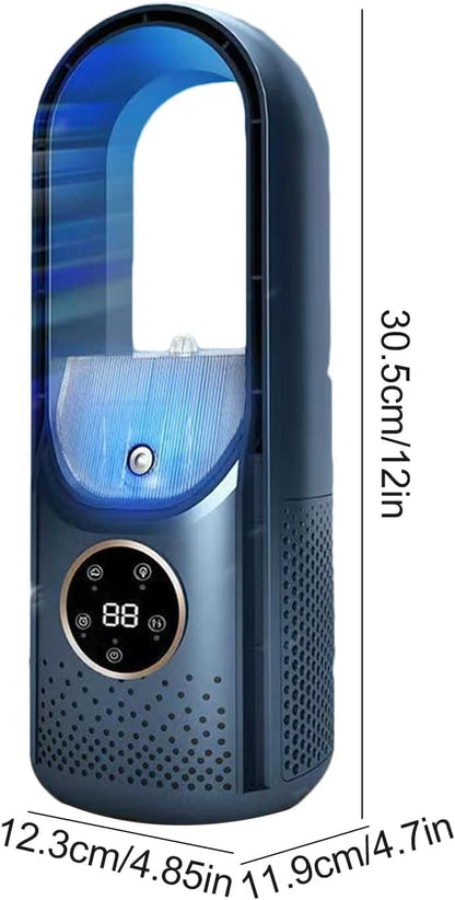  Climatiseur Silencieux, Ventilateur De Refroidissement, Refroidisseur D'air évaporatif Silencieux Sans Lames, Ventilateur De Refroidissement De Table à Alimentation Pour La Maison (Blanc)