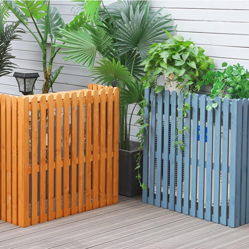  Housse De Protection En Bois Pour Climatiseur Extérieur – Écran De Protection Blanc Pour Climatiseur Split 105 X 45 X 99 Cm – Protection De Confidentialité élégante Pour