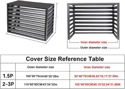GENERIC Housse Antivol En Aluminium Robuste Pour Climatiseur - Pour Unités Extérieures - Réduction Du Bruit - Protection Contre Les Intempéries - Convient Pour Une Utilisation En Intérieur/extérieur (blanc)