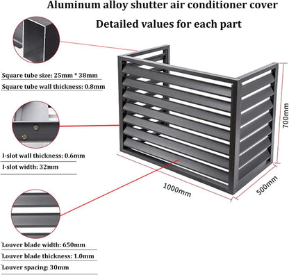 GENERIC Bâche De Protection Robuste Et Imperméable Pour Climatiseur De Fenêtre - Protection Contre La Poussière Et La Poussière - En Aluminium