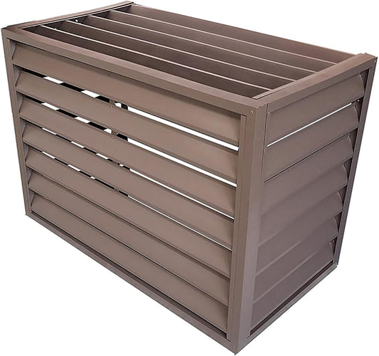 GENERIC Couvercle De Climatiseur Pour Pompe à Chaleur - Clôture Décorative En Alliage D'aluminium - Protection Extérieure - Condensateur Pour Systèmes CVC - Bouclier Résistant Aux Intempéries Pour Unités