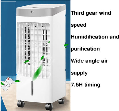  Climatiseur Mobile Portable 10000BTU, 3 Vitesses, Minuterie 7.5h Timer, Affichage LED Télécommande, Classe A Classe A Économie D'énergie