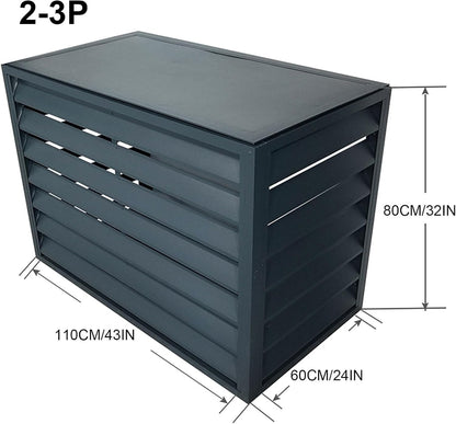 GENERIC Housse De Protection Pour Climatiseur Extérieur – Housse De Protection En Aluminium étanche à La Poussière Pour Mini Systèmes Divisés – Réduction Du Bruit Idéale Pour Toutes Les Conditions
