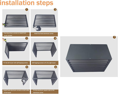 GENERIC Bâche De Protection Robuste Et Imperméable Pour Climatiseur De Fenêtre - Protection Contre La Poussière Et La Poussière - En Aluminium