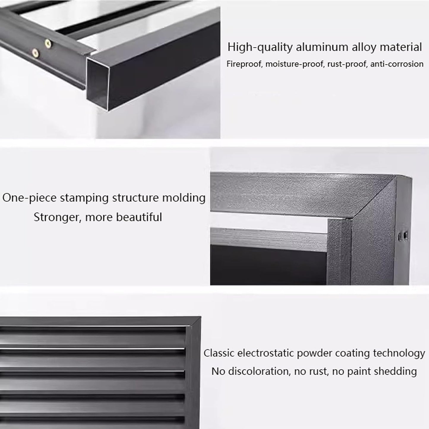 GENERIC Housse En Aluminium Résistant Aux Intempéries Pour Climatiseur - Protection Extérieure - Décoration - Réduction Du Bruit - Boîte De Pompe à Chaleur - Abri Pour Unité De Climatisation