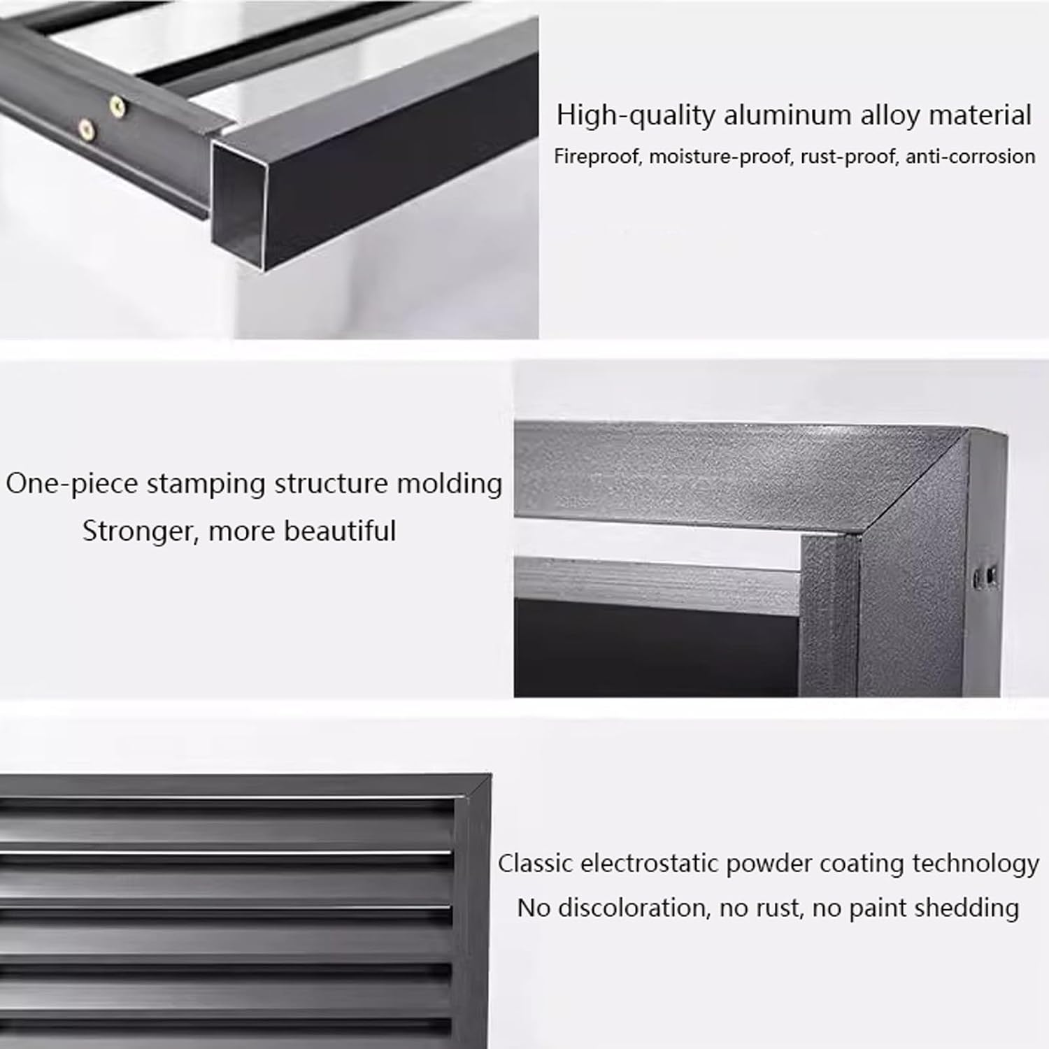 GENERIC Housse En Aluminium Résistant Aux Intempéries Pour Climatiseur - Protection Extérieure - Décoration - Réduction Du Bruit - Boîte De Pompe à Chaleur - Abri Pour Unité De Climatisation