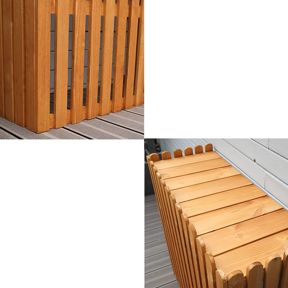  Housse De Protection En Bois Pour Climatiseur Extérieur – Écran De Protection Blanc Pour Climatiseur Split 105 X 45 X 99 Cm – Protection De Confidentialité élégante Pour