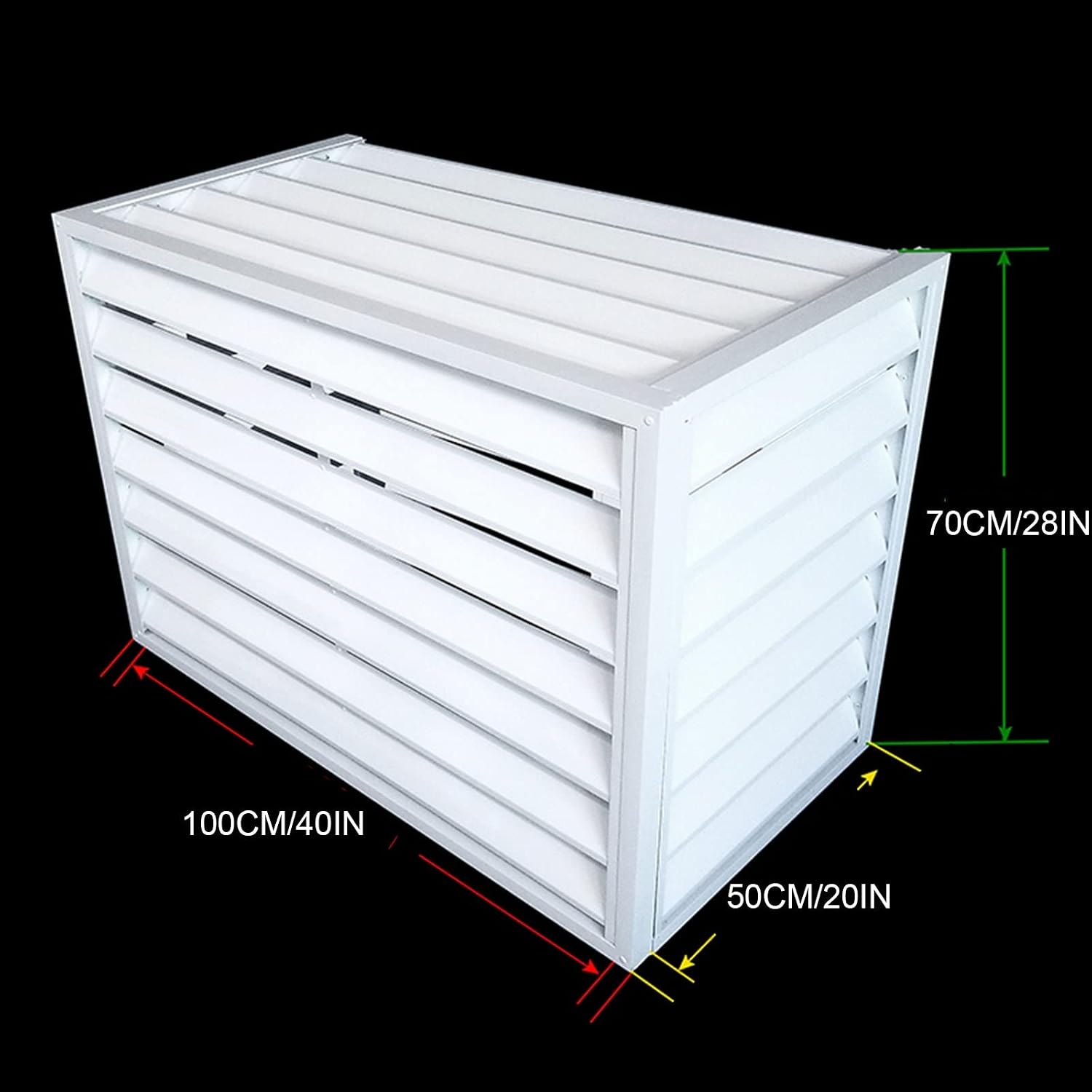 GENERIC Housse De Protection En Aluminium Pour Climatiseur – Protection Contre La Poussière Pour Unités Extérieures, Pompe à Chaleur, Résistante Aux Intempéries, Pour Utilisation En Intérieur/extérieur