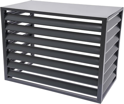 GENERIC Housse De Protection En Aluminium Pour Climatiseur Avec Condensateur - Gris - 100 X 50 X 70 Cm (L X L X H) - Clôture Extérieure Climatisée Résistante Aux Intempéries - Design élégant