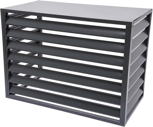 GENERIC Housse De Protection En Aluminium Pour Climatiseur Avec Condensateur - Gris - 100 X 50 X 70 Cm (L X L X H) - Clôture Extérieure Climatisée Résistante Aux Intempéries - Design élégant