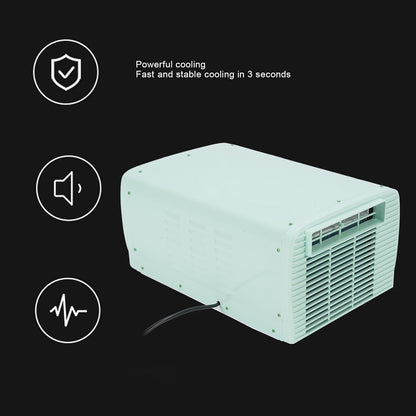  Climatiseur Portable, Camping AC 2300 BTU Avec Commande Vocale En Anglais Et Télécommande Pour Tente De Camping-car, Utilisation En Extérieur, Léger, économie D'énergie, Faible (Prise UE 220V)