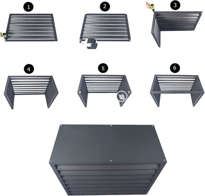  Écran De Clôture Pour Climatiseur, Housses Pour Climatiseur Extérieur, Cache-climatiseur, étagère De Rangement Pour Présentoir De Plantes D'extérieur, Housse De Protection Pour Condenseur Ex