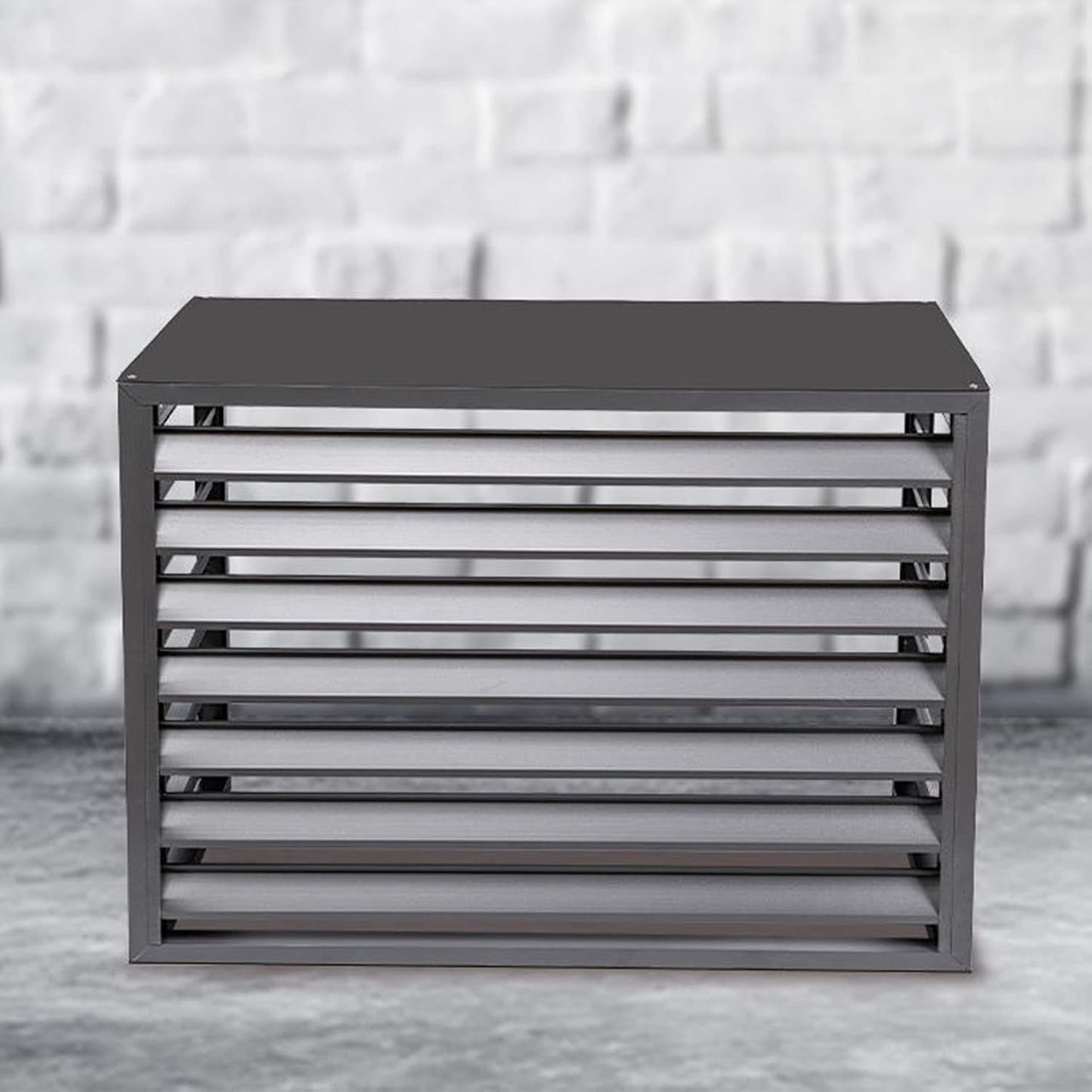 GENERIC Housse De Protection Pour Climatiseur Extérieur - En Aluminium - Avec Clôture Pour Unités Extérieures Et Pompes à Chaleur - Résistante Aux Intempéries - Compatible Avec La Plupart Des Climatiseurs