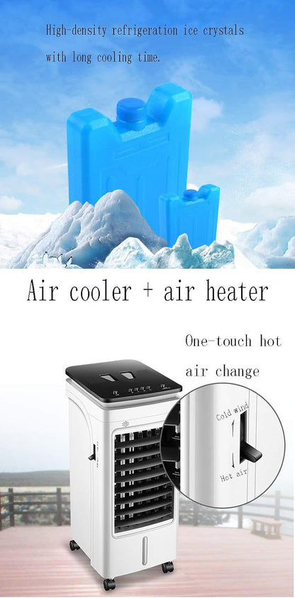  Portable Chaud Froid Climatiseur évaporatif Mobile 4 En 1 Refroidisseur Réglable Silencieux Oscillation Air Purifiant Pour Maison Bureau Camping (Mechanical)