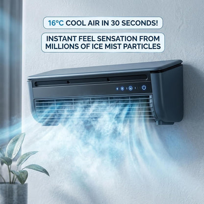  Mini Ventilateur Mural Avec Télécommande, 6000mAh Refroidisseur Sans Fil Pour Cuisine, Dortoir, Bureau.Refroidissement Rapide, Résistant à La Graisse, Circulateur D'air Personnel Rechargeable USB Port