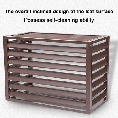 GENERIC Housse En Aluminium Robuste Pour Climatiseur Et Pompe à Chaleur Pour Clôture De Jardin, Poubelle, équipement De Piscine, Design Antivol Décoratif (marron)