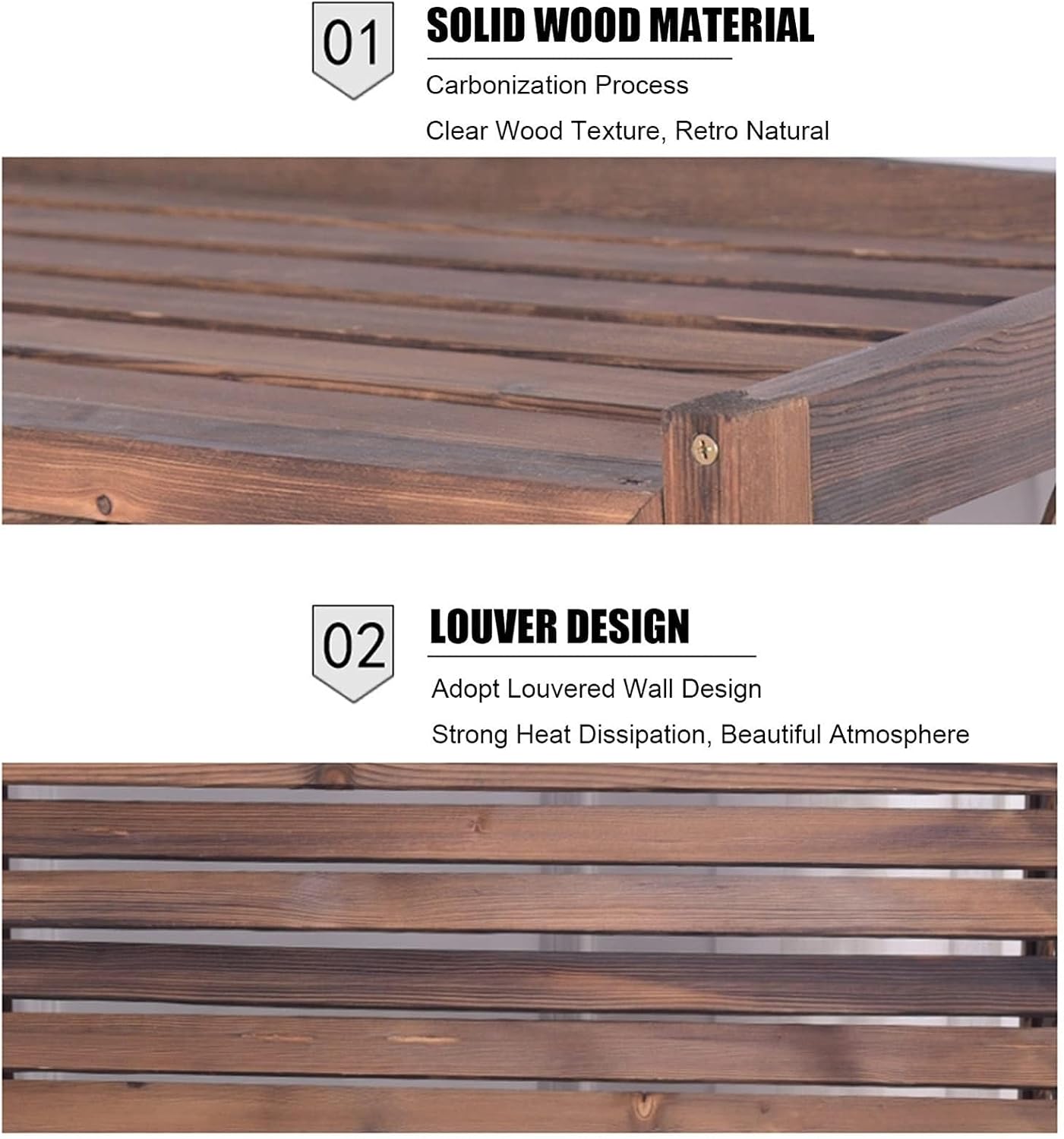  Housse En Bois Massif Pour Climatiseur – Grille Décorative Pour Climatiseurs Et Pompes à Chaleur Améliore La Protection Esthétique De La Maison Design Résistant Aux Intempéries