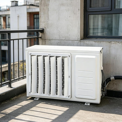  Couverture Extérieure D'Unité à C. A, Grilles De Déflecteur D'air De Couvercle De Guide De Déflecteur D'acier Inoxydable, Bouclier Anti-Soufflage Direct Vent De Persienne De Ventilation De Climatiseur