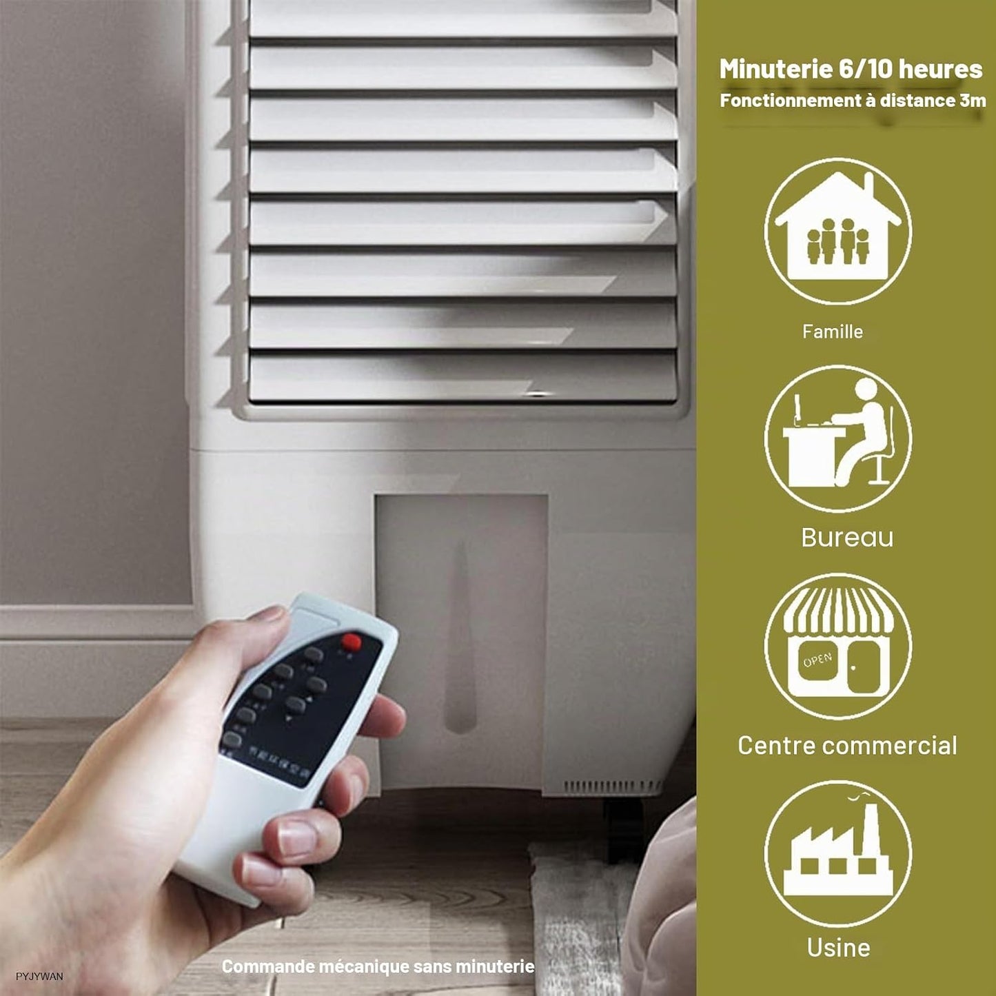 GENERIC Ventilateur De Climatiseur Portable – Refroidisseur D'air Purifie Et Humidifie, Unité De Refroidissement Personnelle Avec Minuterie Et Grand Réservoir D'eau – Idéal Pour Chambre, Bureau, Dortoir