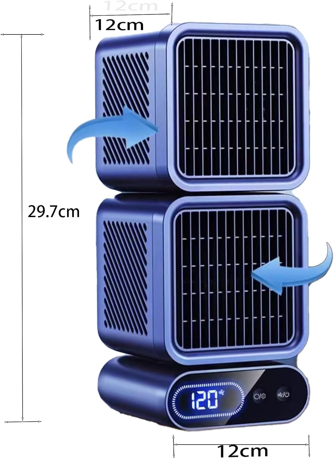 GENERIC Ventilateur De Climatiseurs Portables, 24 Heures De Longue Durée De Vie De La Batterie, Ventilateur De Climatisation Multi-Angle Pour La Maison Chambre Camping Car Bureau