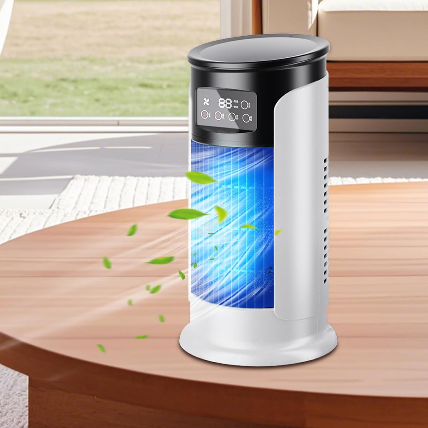  Climatiseurs Portatifs | Ventilateur Personnel Portable Rafraîchisseur D'Air | Minuterie Silencieuse Refroidisseur D'Air Réservoir 300 Ml Compact Pour Chambre Voiture Et Extérieur