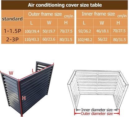  Housse De Protection Pour Climatiseur Extérieur En Aluminium - Protection Contre Les Intempéries Pour Climatisation Et Pompe à Chaleur - Idéale Pour Les Unités Extérieures (couleur)