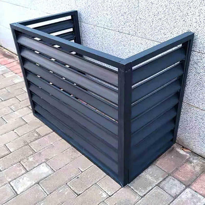  Housse De Climatiseur Extérieur, Housse De Pompe à Chaleur En Aluminium Résistant Aux Intempéries, Barrière D'intimité Décorative, Boîte De Climatisation Réduisant Le Bruit, Protection Extérieure Pour