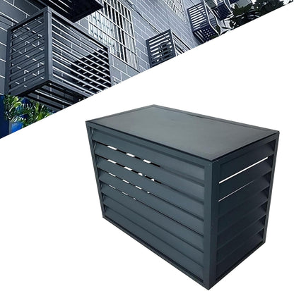  1.5P Climatiseur Mural Aluminium Composite Caisson Anti Bruit Pompe A Chaleur Support Climatiseur Exterieur Cache Clim,Étanche À La Poussière Et À L'eau Pour Intérieur Extérieur Support