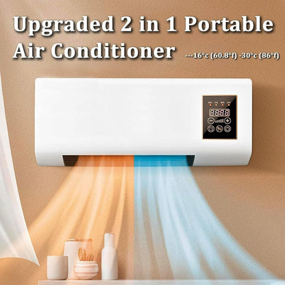  Ventilateur De Climatisation à Fente, Portable, Mural, Froid Et Chaud, 2-en-1, Super Silencieux Avec Télécommande, Idéal Pour La Maison, Bureau, Chambre à Coucher