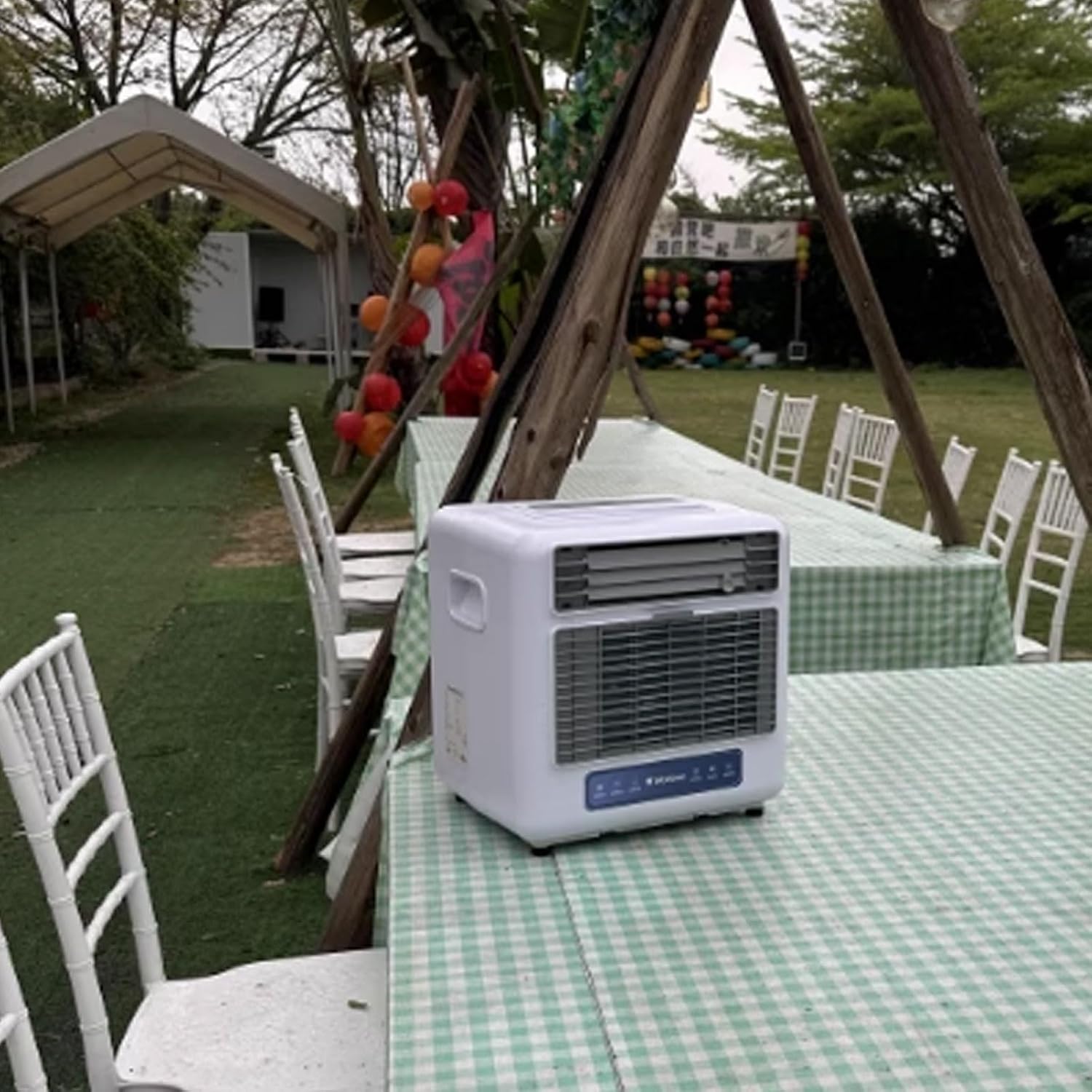  Climatiseur Portable à écran Tactile, 1400BTU Refroidisseur D'évaporation Compact Avec Conduit D'air Froid Pour Le Camping De Voiture De Bureau à Chambre à Coucher, Ventilateur De Refroidissement Pers