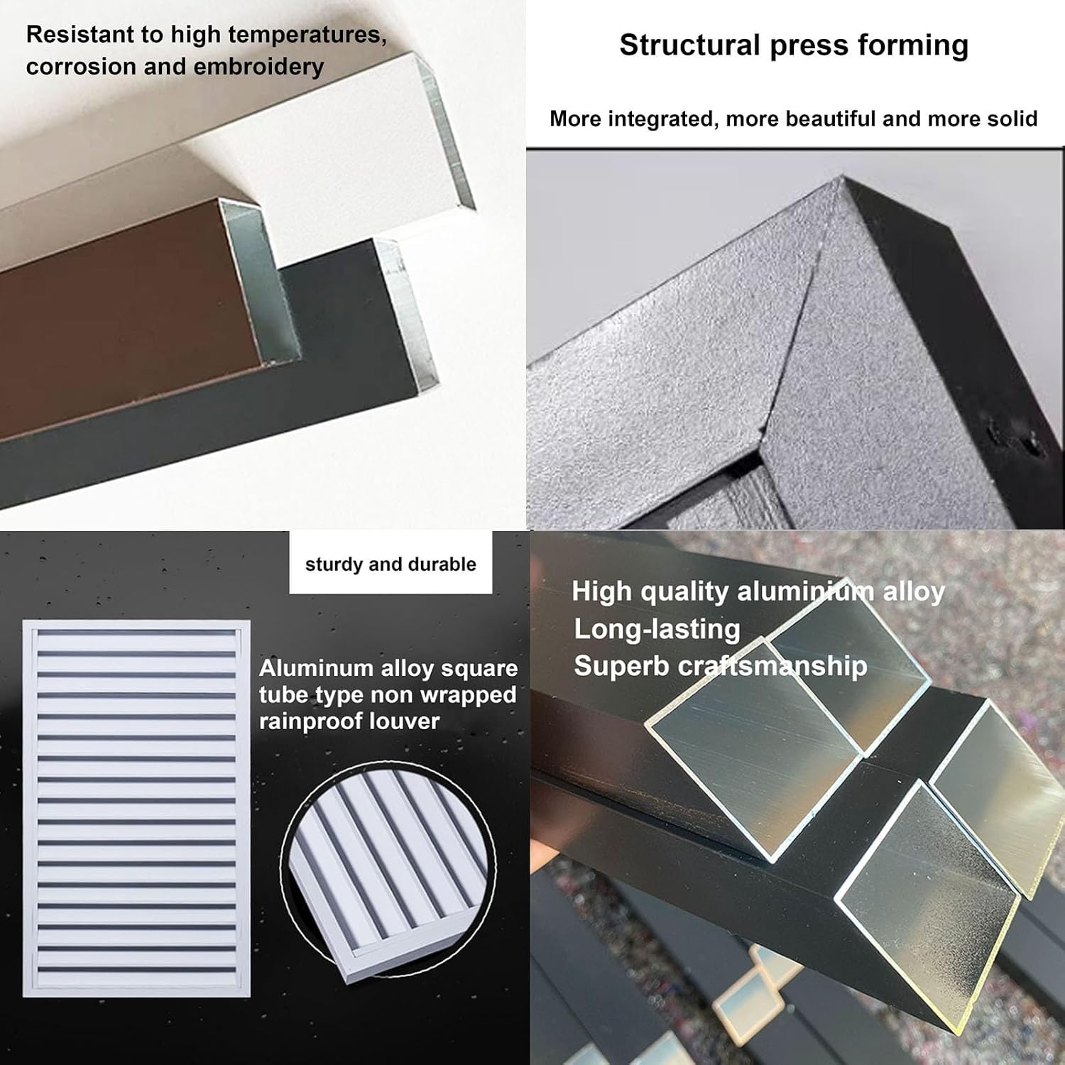 GENERIC Housse De Protection Pour Climatiseur Extérieur – Protection Contre La Pluie En Alliage D'aluminium Pour Unités De Fenêtre – Protection Intérieur/extérieur – Blanc – Design Réglable Résistant Aux