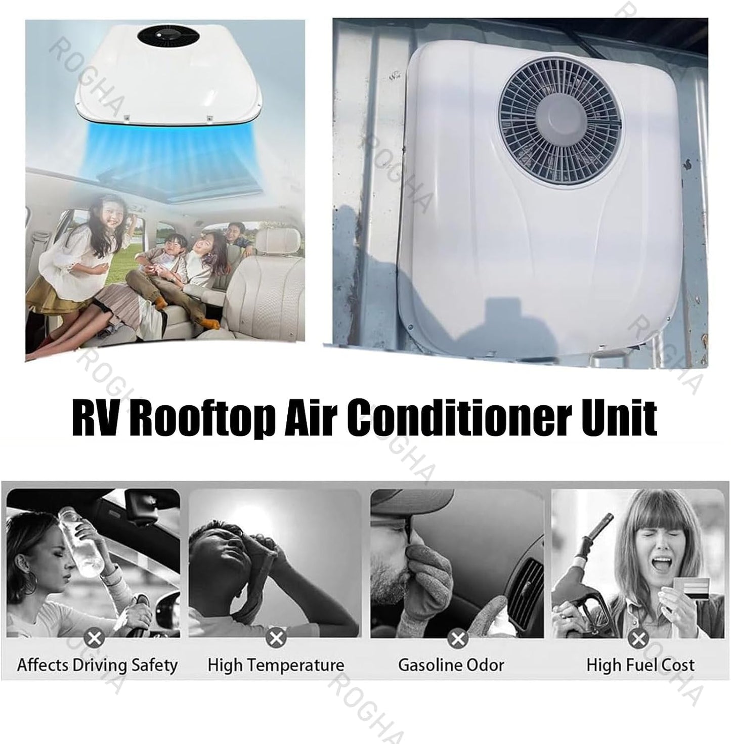 GENERIC Climatiseur électrique à Refroidissement Rapide Pour Camping-cars Et Camionnettes 12 V 9000 BTU