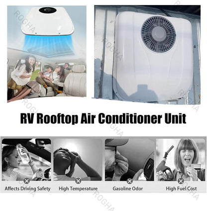 GENERIC Climatiseur électrique à Refroidissement Rapide Pour Camping-cars Et Camionnettes 12 V 9000 BTU