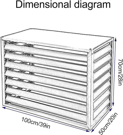 GENERIC Housse De Protection Multifonction Pour Climatiseur Extérieur 1,5P En Aluminium - Résistante Aux Intempéries - Pour Jardin Et Terrasse (gris, 1,5P)