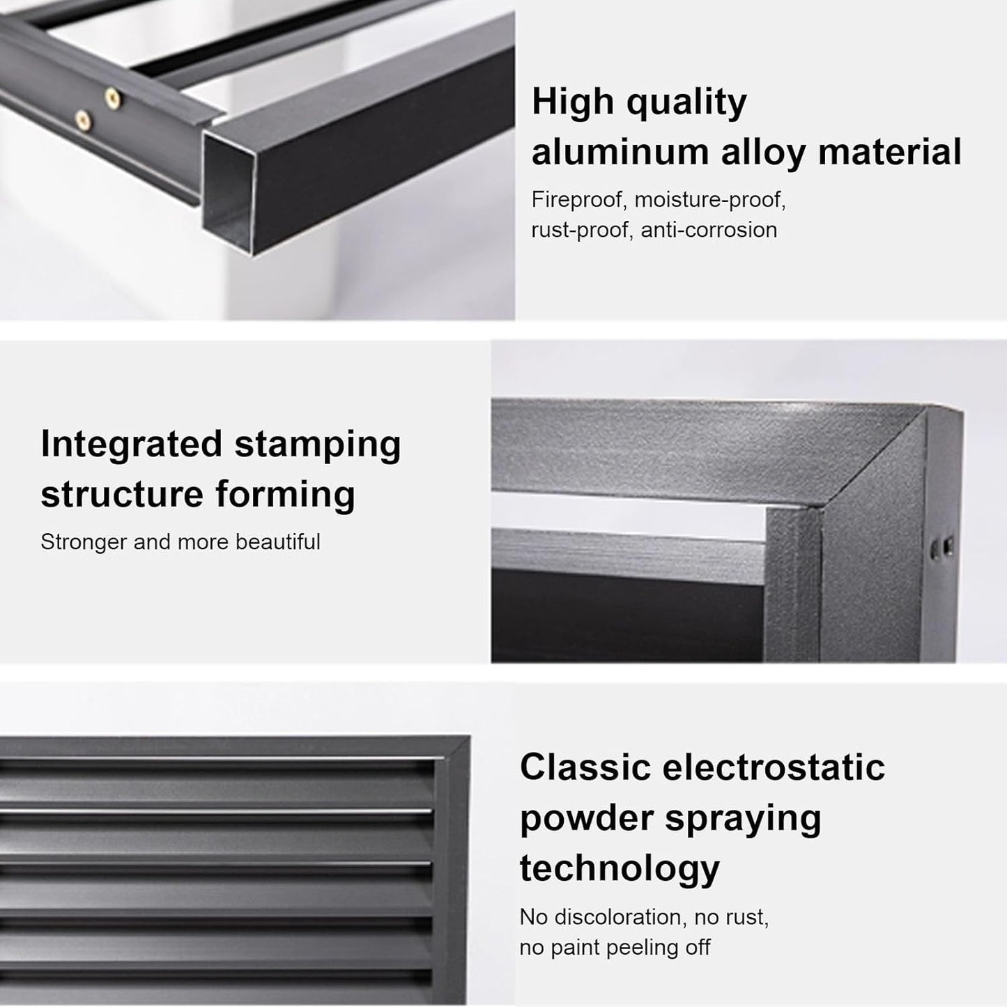 GENERIC Housse De Protection En Aluminium Pour Climatiseur D'extérieur – Protection Contre Les Intempéries Et Bouclier De Pompe à Chaleur, Design Plat Gris Pour Dissimulation Intérieur/extérieur