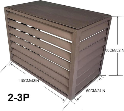  Mini Housse De Protection En Aluminium Pour Climatiseurs Et Pompes à Chaleur – Protection Extérieure Résistante Aux Intempéries Pour Toutes Les Saisons