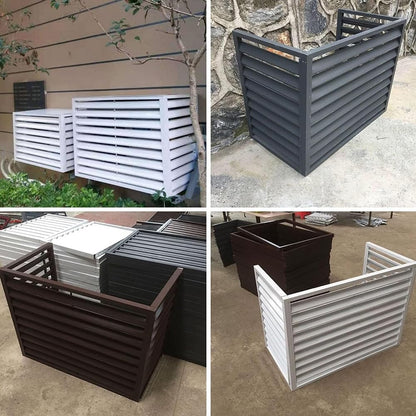 GENERIC Housse De Protection En Aluminium Pour Climatiseur à 3 Panneaux, Réduction Du Bruit, Résistante Aux Intempéries, 110 X 80 X 60 Cm, Marron – Parfaite Pour Pompes à Chaleur