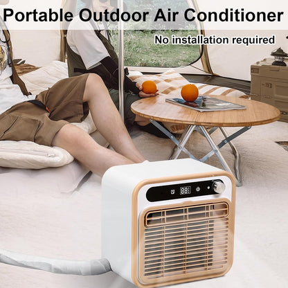 GENERIC Climatiseur Split Portable, Unité De Climatisation 5000 BTU Avec Wi-Fi Et Télécommande - Refroidissement Silencieux 40dB, Débit D’Air 130m³/h, Minuterie 12H Pour Camping-Car, Caravane, Campin 2m-Pipe