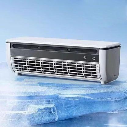 GENERIC Ventilateur Climatiseur Mural Evacuation Silencieux Rafraichisseur D'Air Mobile Avec Télécommande Rechargeable Et Sur Secteur 3 Vitesses De Ventilation(Black)