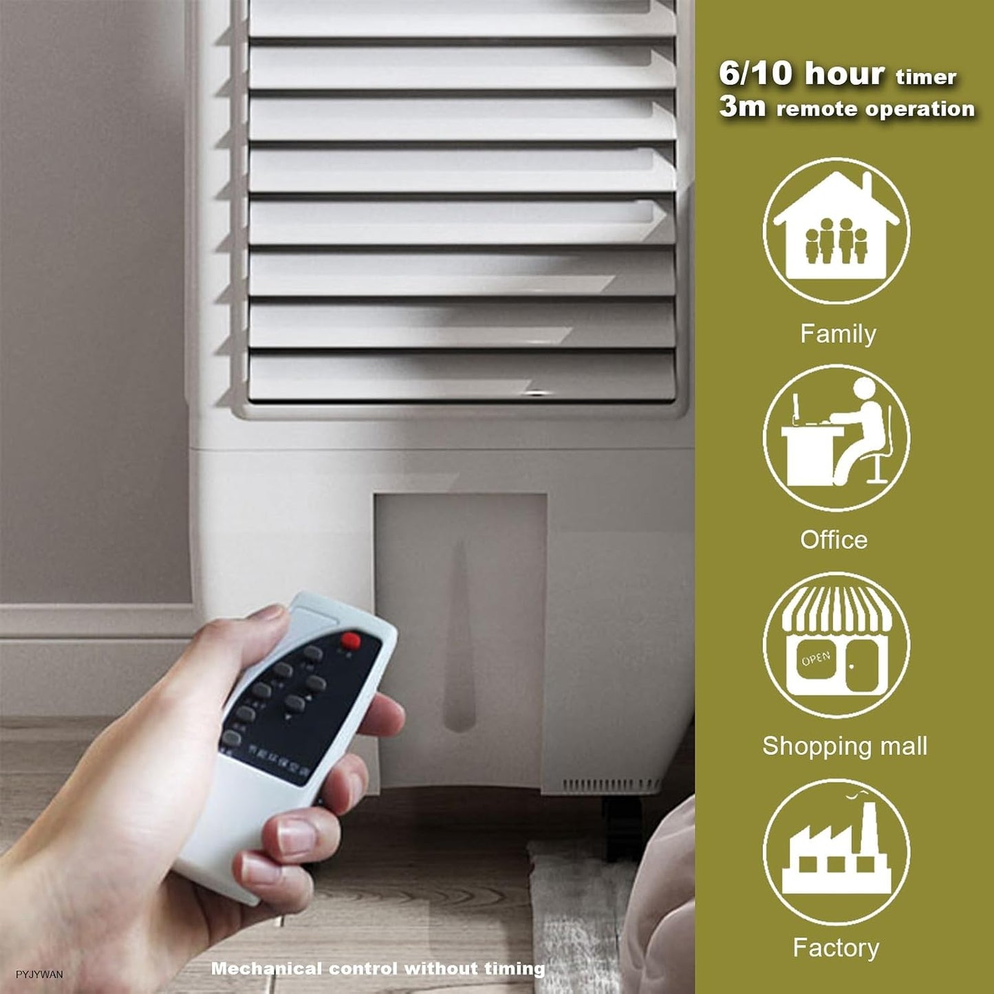 GENERIC Ventilateur De Climatisation Portable, Purifie Et Humidifie, Unité De Refroidissement Personnelle Avec Minuterie Et Réservoir D'eau De Grande Capacité – Pour Chambre, Bureau, Dortoir