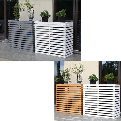  Housses Décoratives Pour Climatiseur Pour Clôture Extérieure – Housse élégante Pour Unité De Climatisation Avec Support De Plante En Bois Et Couvercle Supérieur Pour Une Protection Améliorée Et Un