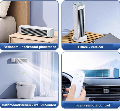 GENERIC Ventilateur Portable Pas De Fenêtre Nécessaire, Refroidisseur D'air Sans Lame Avec Télécommande, 3 Vitesses, Long Conduit Pour Bureau De Chambre à Coucher, Refroidissement Personnel Silencieux