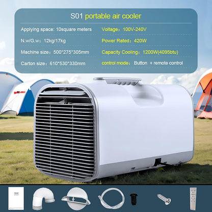  Climatiseur Portable, 4100 BTU, 420 W, Refroidissement Rapide, Déshumidificateur, Pour Tente De Camping, Camping-Car, Voiture, Camion, Fourgonnette Et Pêche