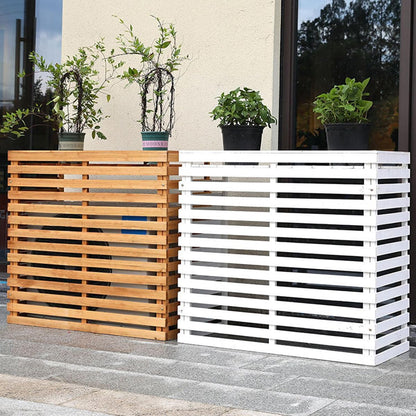 GENERIC Housse En Bois Pour Climatiseur D'extérieur – Capot à Persiennes Pour Unités De Climatisation En Bois Massif Et Support De Fleurs Et Taille élégante B-105 X 45 X 95 Cm – Design Résistant Aux