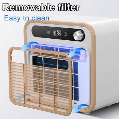 GENERIC Rafraichisseur D'air Silencieux Climatiseur Split Mobile Avec Poignée Et Tuyau Minuterie 12H Minuterie Aucune Installation Requise Pour Le Bureau Ou Le Camping(220v)