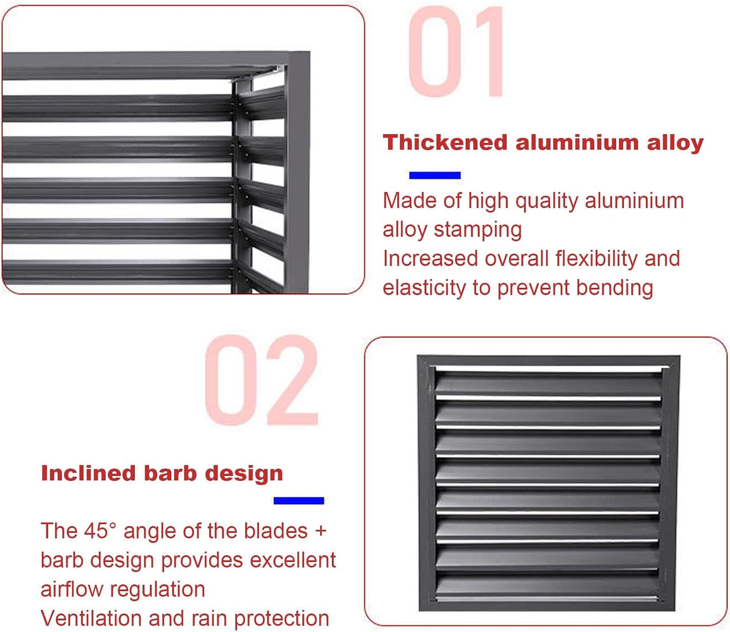 GENERIC Housse De Protection Pour Climatiseur Extérieur - En Aluminium - Avec Clôture Pour Unités Extérieures Et Pompes à Chaleur - Résistante Aux Intempéries - Compatible Avec La Plupart Des Climatiseurs