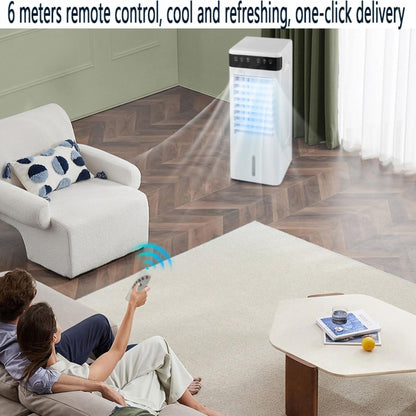 GENERIC Réservoir D'air évaporatif Portable 5L, 3 Modes Et Minuterie 12h, Télécommande, Fonctionnement Silencieux Pour La Chambre à Coucher, Bureau Et Camping, Aucun Tuyau Nécessaire