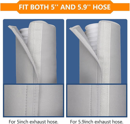  Manchon De Tube Isolé – Manchon D'isolation Pour Tuyau AC Portable | Enveloppement Thermique Pour éviter La Perte De Température, Disposition De Protection Thermique Solide Et Lisse