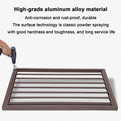 GENERIC Housse En Aluminium Robuste Pour Climatiseur Et Pompe à Chaleur Pour Clôture De Jardin, Poubelle, équipement De Piscine, Design Antivol Décoratif (marron)