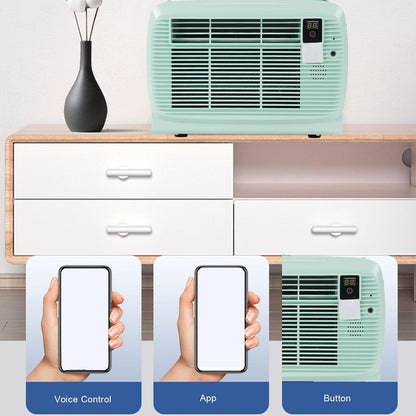 Climatiseur Portable, Camping AC 2300 BTU Avec Commande Vocale En Anglais Et Télécommande Pour Tente De Camping-car, Utilisation En Extérieur, Léger, économie D'énergie, Faible (Prise UE 220V)